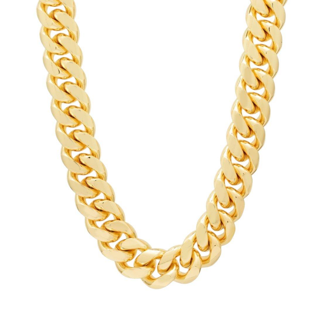 King Ice 16mm Miami Cuban Link Chain - Gold - GOLD